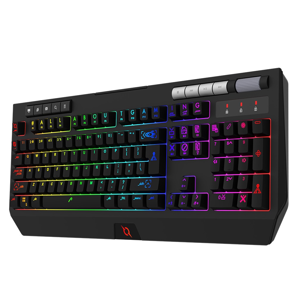Tastatura Gaming AQIRYS Capella, USB, Layout US, negru