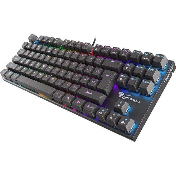 Tastatura Gaming mecanica GENESIS Thor 300 TKL RGB, USB, Layout US, negru