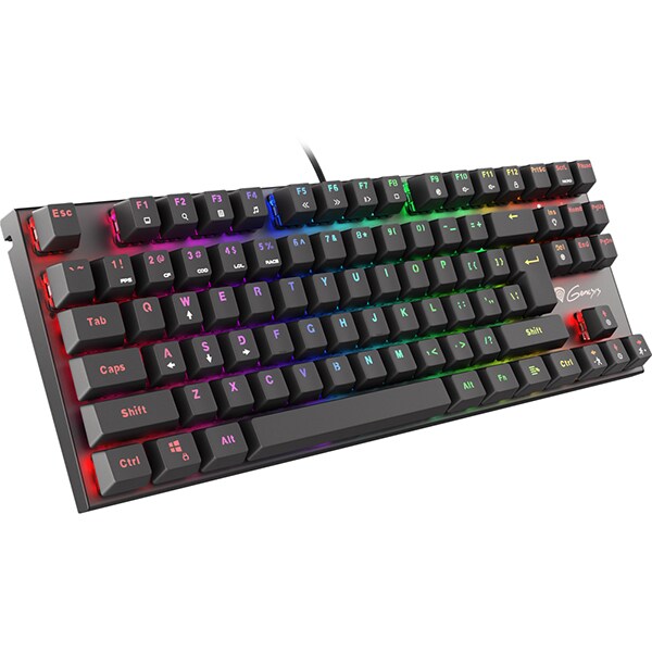 Tastatura Gaming mecanica GENESIS Thor 300 TKL RGB, USB, Layout US, negru
