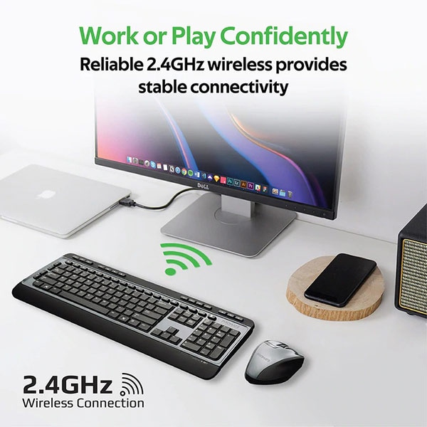 Kit tastatura si mouse PROMATE ProCombo-9, USB, negru