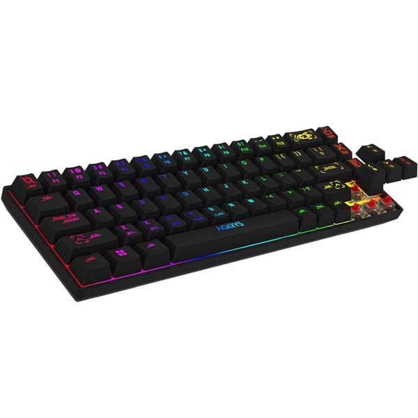 Tastatura Gaming Wireless mecanica AQIRYS Mira, Bluetooth, USB, Layout US, negru