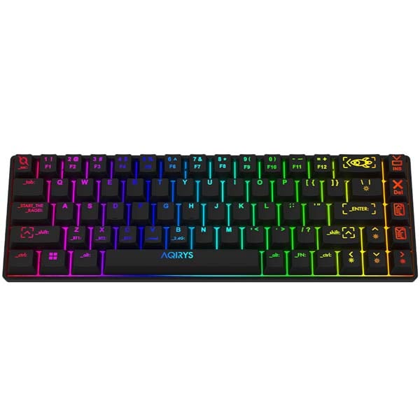 Tastatura Gaming Wireless mecanica AQIRYS Mira, Bluetooth, USB, Layout US, negru