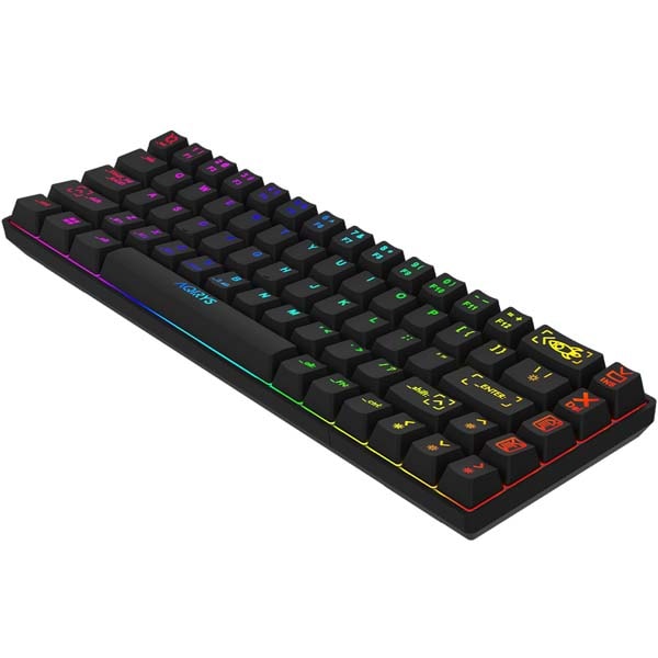 Tastatura Gaming Wireless mecanica AQIRYS Mira, Bluetooth, USB, Layout US, negru