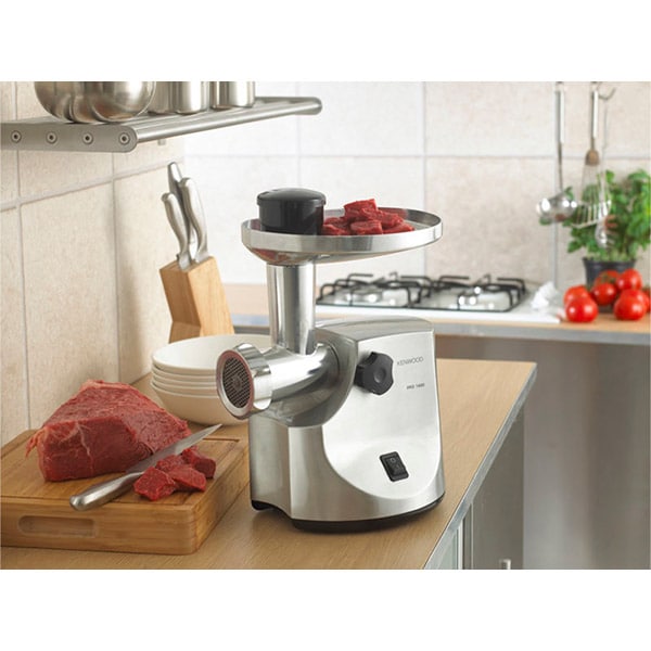 Masina de tocat carne KENWOOD MG510, 2kg/min, 1600W, accesoriu carnati/kebbe, argintiu