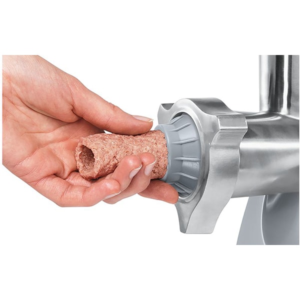 Masina de tocat carne BOSCH ProPower MFW45020, 2.7kg/min, 1600W, accesoriu carnati/kebbe, alb-gri