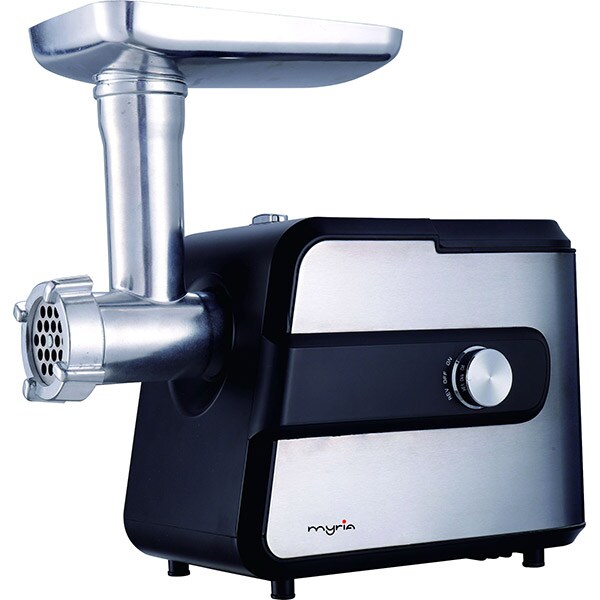 Masina de tocat carne MYRIA MY4451, 2kg/min, 2500W, accesoriu carnati/suc de rosii, argintiu-negru