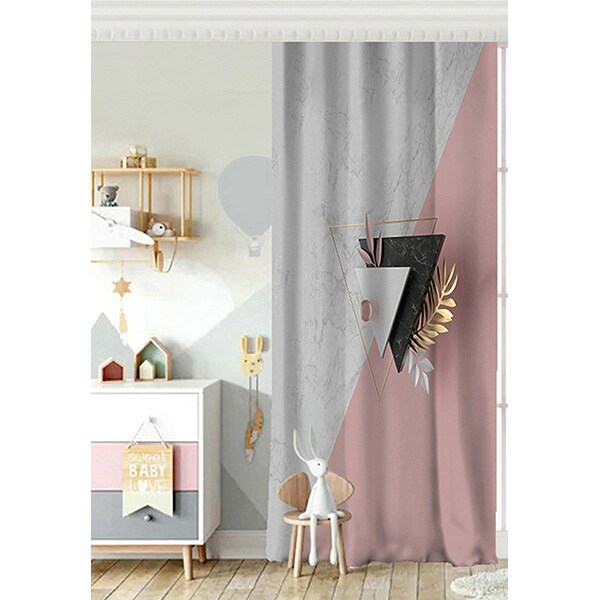 Draperie Mila Home, rejansa, 140 x 260 cm, semiopac, gri dechis-roz