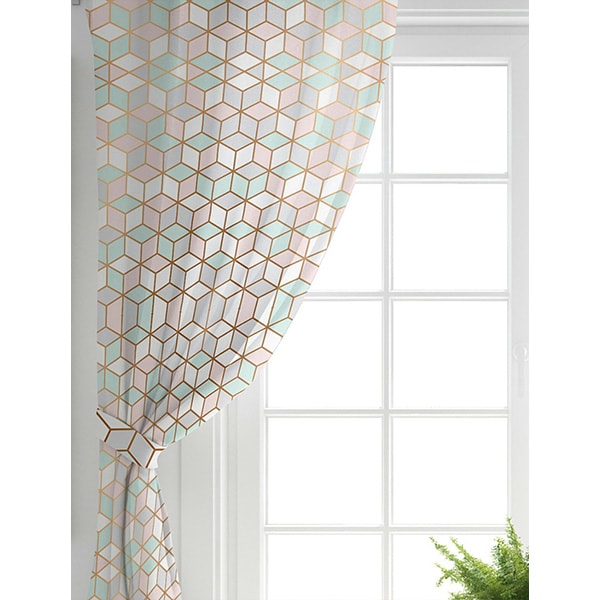 Draperie Mila Home, rejansa, 140 x 260 cm, semiopac, roz-verde