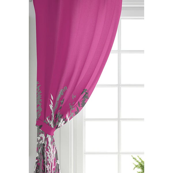 Set 2 draperii Mila Home, rejansa, 140 x 260 cm, semiopac, roz-gri