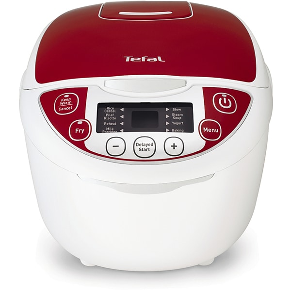 Multicooker TEFAL Fuzzy Logic RK705, 5l, 750W, 10 programe, alb-rosu