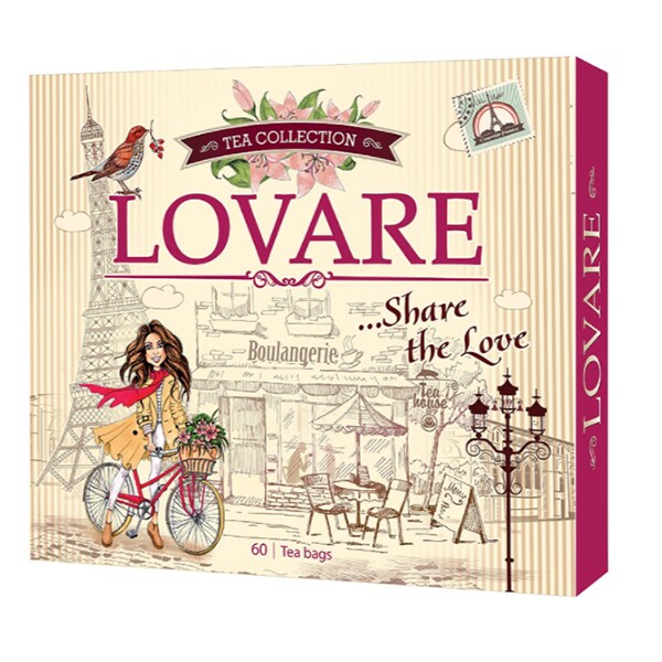 Pachet ceai LOVARE Tea Collection LVR-025, 12  x 5 buc, 110g