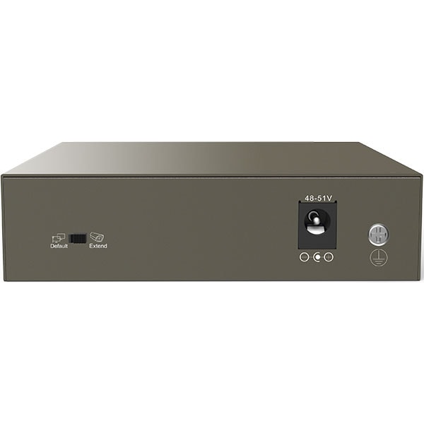 Switch TENDA TEF1105P-4-63W, 5 porturi Fast Ethernet, 4 porturi PoE, argintiu