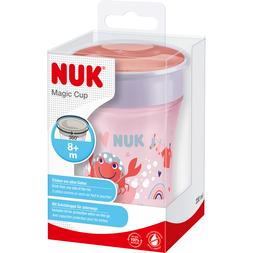Cana NUK Magic 10255603, 8 luni+, 230ml, roz
