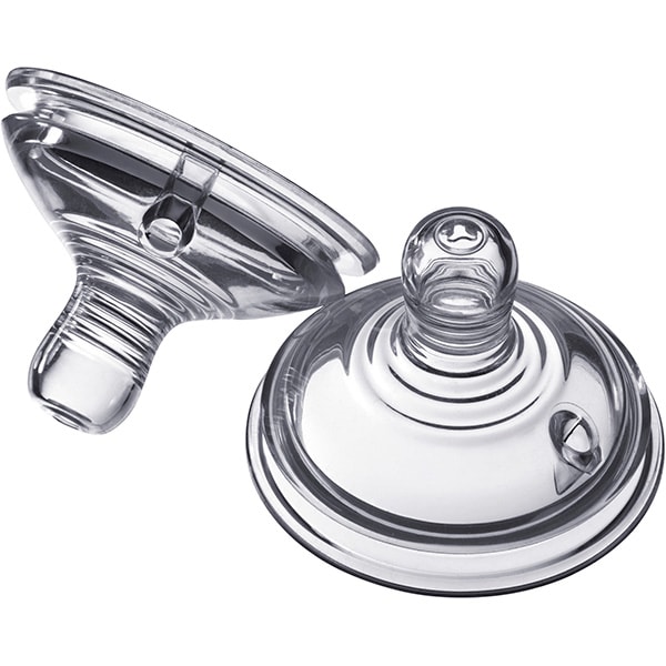 Set tetine TOMMEE TIPPEE, hrana densa, 6 luni+, 2 buc, transparent