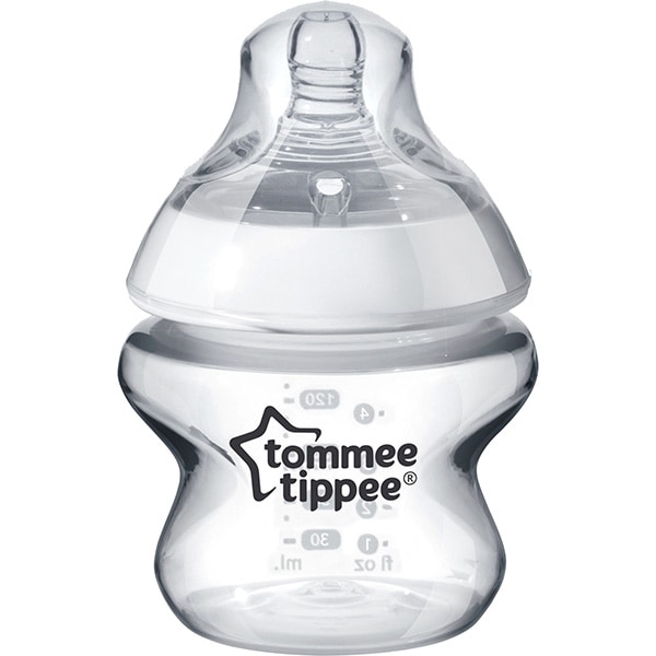 Biberon TOMMEE TIPPEE, flux extra - lent, 0 luni +, 150ml, transparent