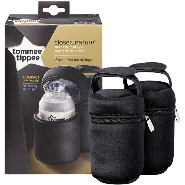 Husa biberon termoizolanta TOMMEE TIPPEE, 2 buc, negru