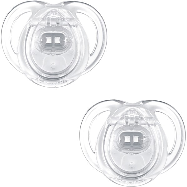 Suzeta ortodontica TOMMEE TIPPEE Anytime, 0 - 6 luni, 2 buc, transparent