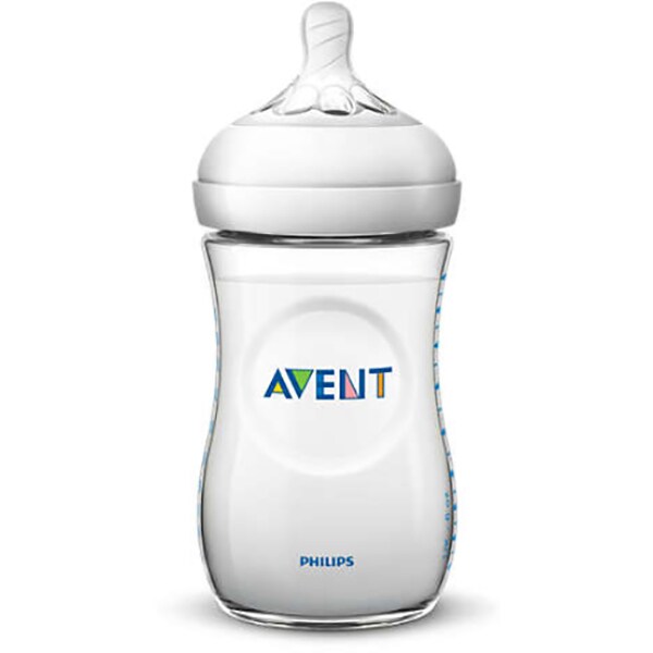 Set tetine PHILIPS AVENT Natural SCF043/27, flux mediu, 3 luni +, 2 buc, silicon