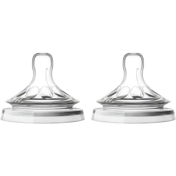 Set tetine PHILIPS AVENT Natural SCF045/27, flux variabil, 3 luni +, 2 buc, silicon