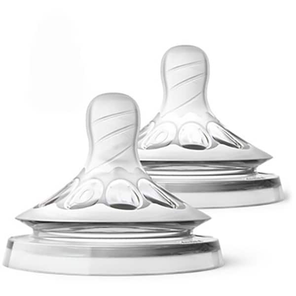 Set tetine PHILIPS AVENT Natural SCF046/27, flux consistent, 6 luni+, 2 buc, silicon
