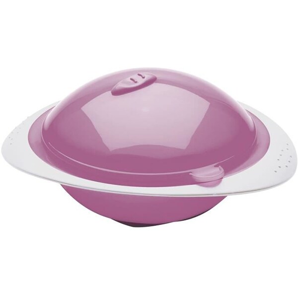 Castron cu capac THERMOBABY THE1650/52, 6 luni+, alb-roz