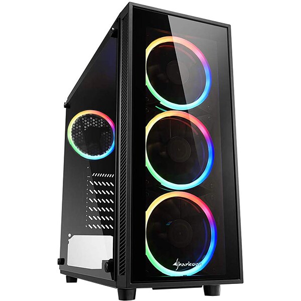 Carcasa PC SHARKOON TG4 RGB, USB 3.0, fara sursa, negru