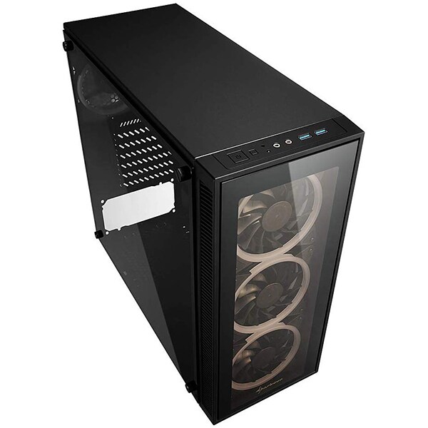 Carcasa PC SHARKOON TG4 RGB, USB 3.0, fara sursa, negru