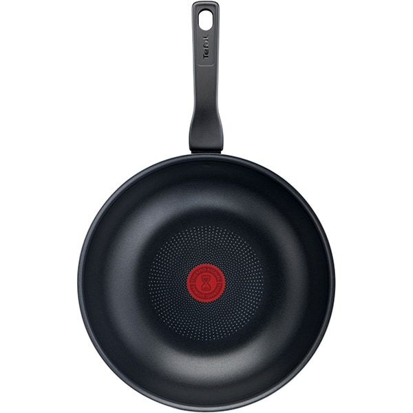 Tigaie Wok TEFAL XL Force C3851953, 28cm, aluminiu, Thermo Signal, negru