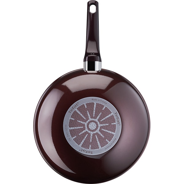 Tigaie Wok TEFAL Resist D5221983, 28cm, aluminiu, Thermo Signal, mov