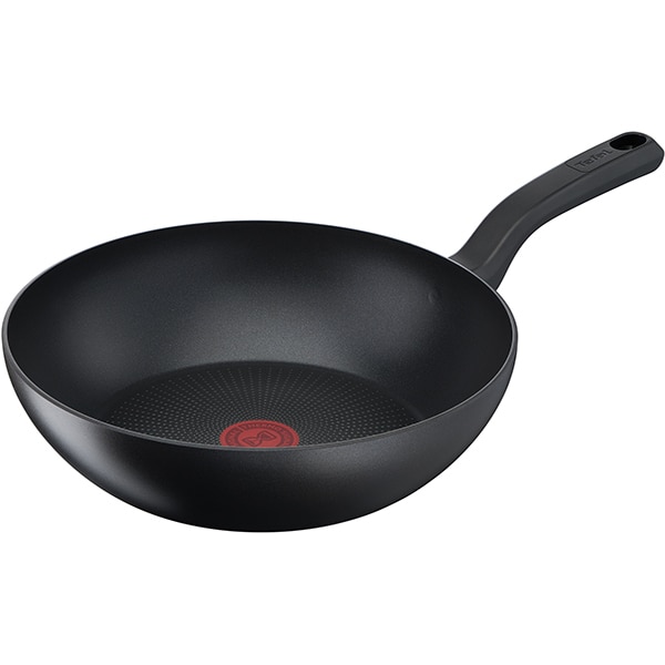 Tigaie Wok TEFAL So Chef G2671972, 28cm, aluminiu, Thermo Signal, negru
