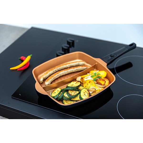 Tigaie MEDIASHOP Livington Black TwinPan, 28x28cm, negru