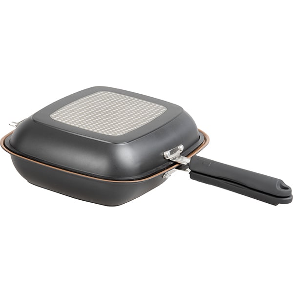 Tigaie grill dubla MEDIASHOP Livington Black Doubletta Basic, 30x24cm, negru