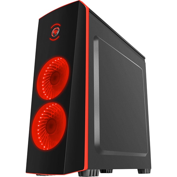 Carcasa PC GENESIS Titan 700 Red, USB 3.0, fara sursa, negru