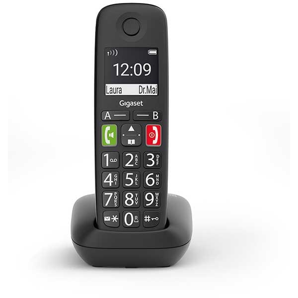 Telefon fix fara fir GIGASET E290, DECT, negru