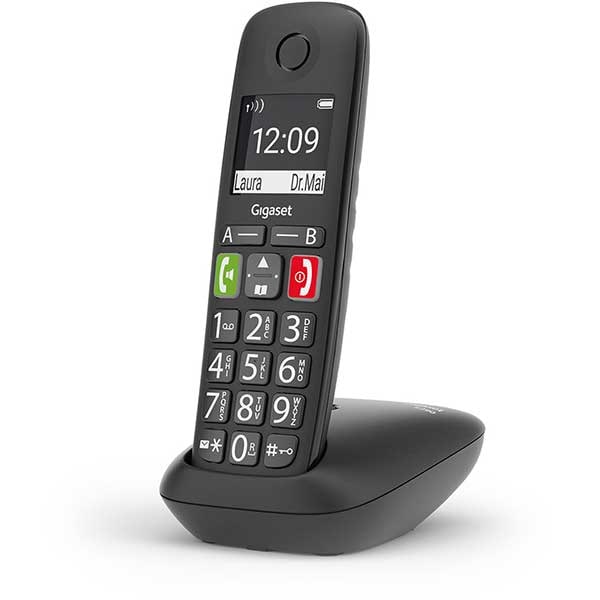 Telefon fix fara fir GIGASET E290, DECT, negru