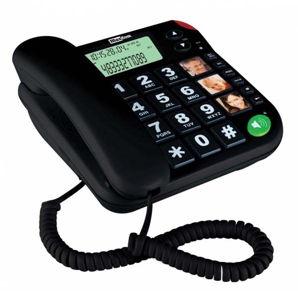 Telefon fix cu fir MAXCOM KXT480, DECT, negru