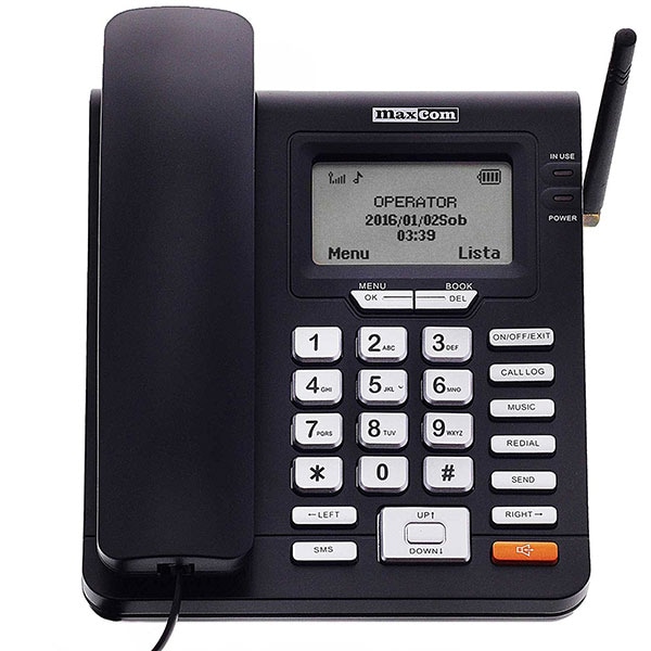Telefon fix cu SIM MAXCOM MM28DHS DECT, 2G, negru