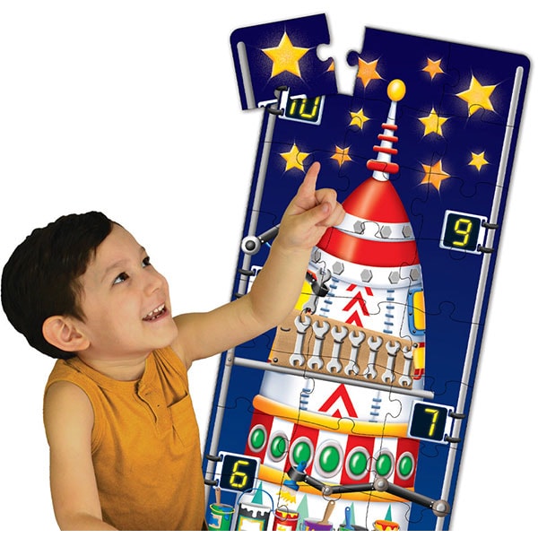 Puzzle de podea THE LEARNING JOURNEY Racheta 123 TLJ434284, 3 ani+, 51 piese