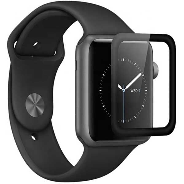 Folie Tempered Glass pentru Apple Watch Series 4 40mm, TELLUR Full Glue, TLL145153, 3D, negru