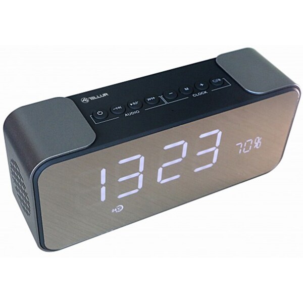 Boxa portabila TELLUR Hydra TLL161081, Bluetooth, Ceas, Radio FM, MicroSD, Negru