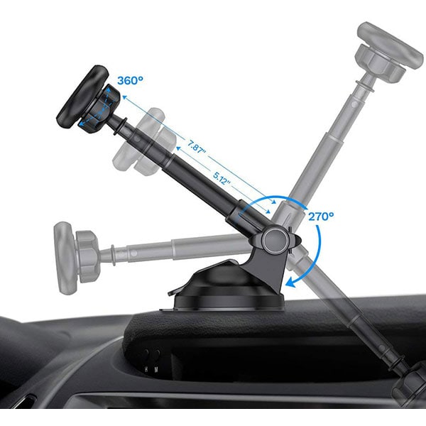 Suport universal TELLUR MUM TLL171092, magnetic, parbriz/bord/birou, negru