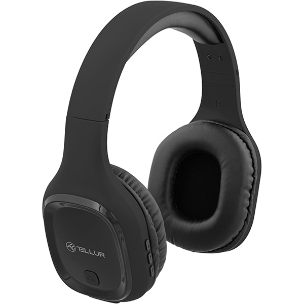 Casti TELLUR Pulse, TLL511271, Bluetooth, Over-Ear, Microfon, negru