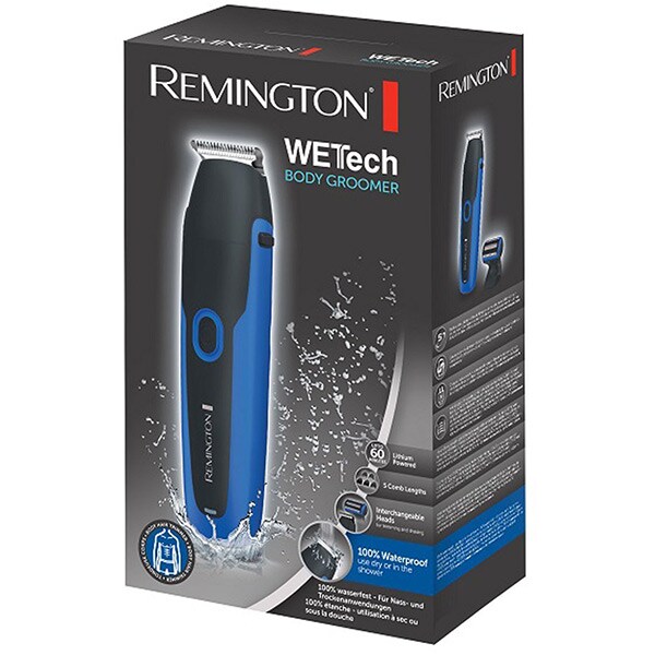 Aparat de tuns corporal REMINGTON BHT6255 WETech, acumulator, 60 min autonomie, albastru