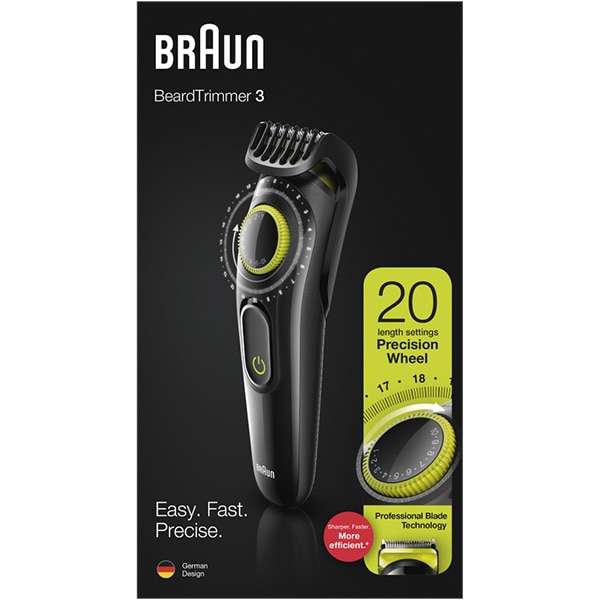 Aparat de tuns barba BRAUN BT3221, autonomie 50 min, 1 element de taiere, negru