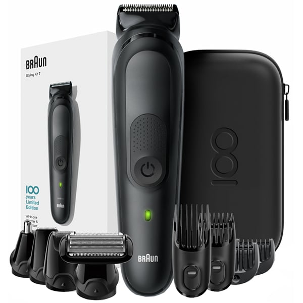 Aparat de tuns multifunctional BRAUN MBMGK7, acumulator, 100 min autonomie, negru