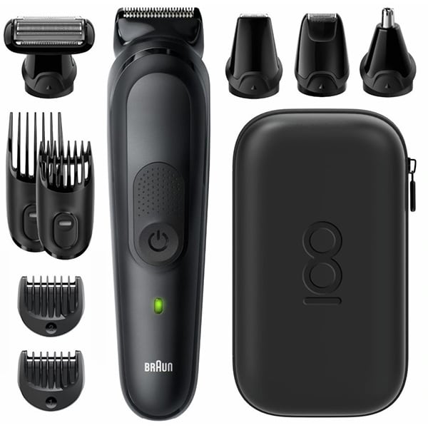 Aparat de tuns multifunctional BRAUN MBMGK7, acumulator, 100 min autonomie, negru