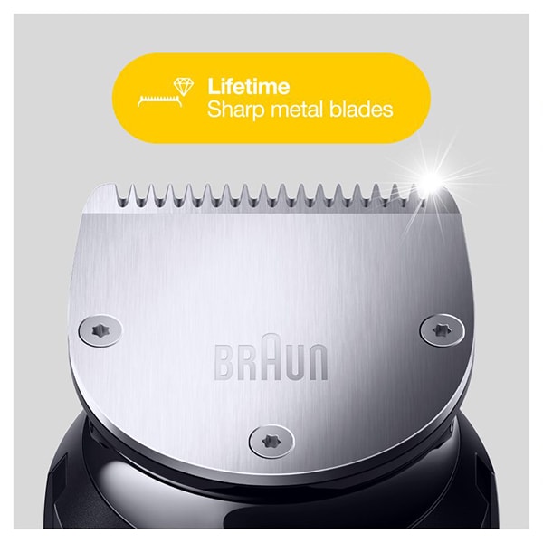 Aparat de tuns multifunctional BRAUN MBMGK7, acumulator, 100 min autonomie, negru