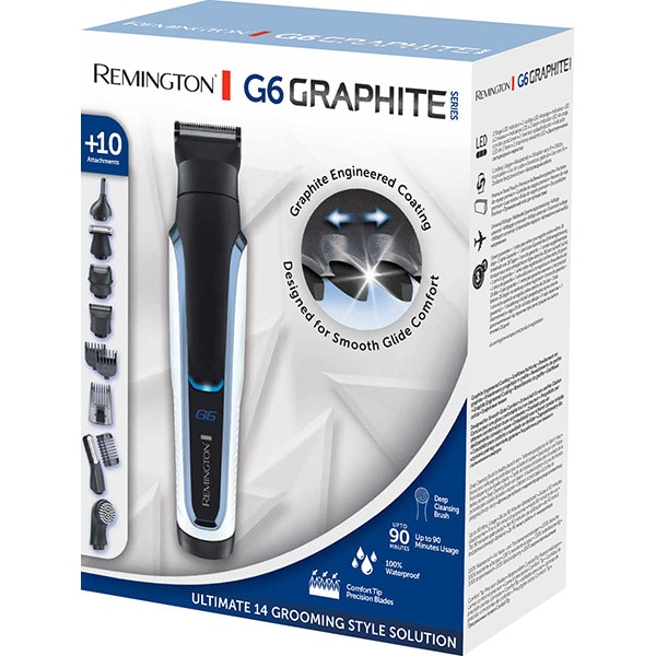 Aparat multifunctional REMINGTON 10in1 Graphite Series G6 PG6000, acumulator, 90 min autonomie, negru