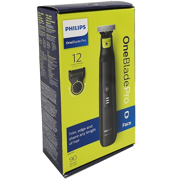 Aparat de tuns PHILIPS OneBlade Pro QP6530/15, acumulator, 90 min autonomie, negru + Minge