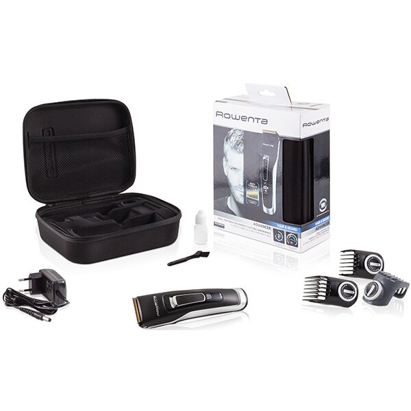 Aparat de tuns ROWENTA Advancer TN5240F0, baterie, 120 min autonomie, 29 trepte, negru-argintiu